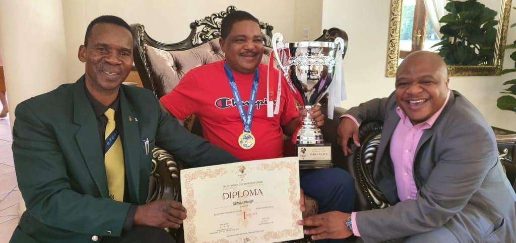 Arosume Chairperson Dr. Mnaba, the longstanding sponsor of the Zimbabwe So-Kyokushin Karate-Do Organization